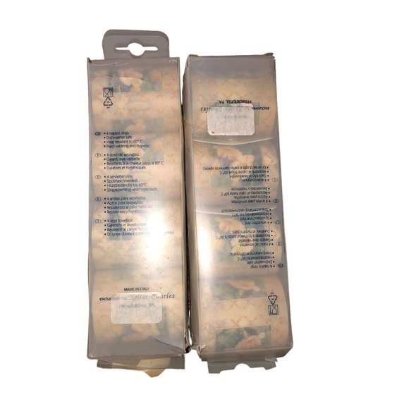 Vintage Keller-Charles Napkin Rings Set of 8 Used Floral Made in Italy - Picture 7 of 15